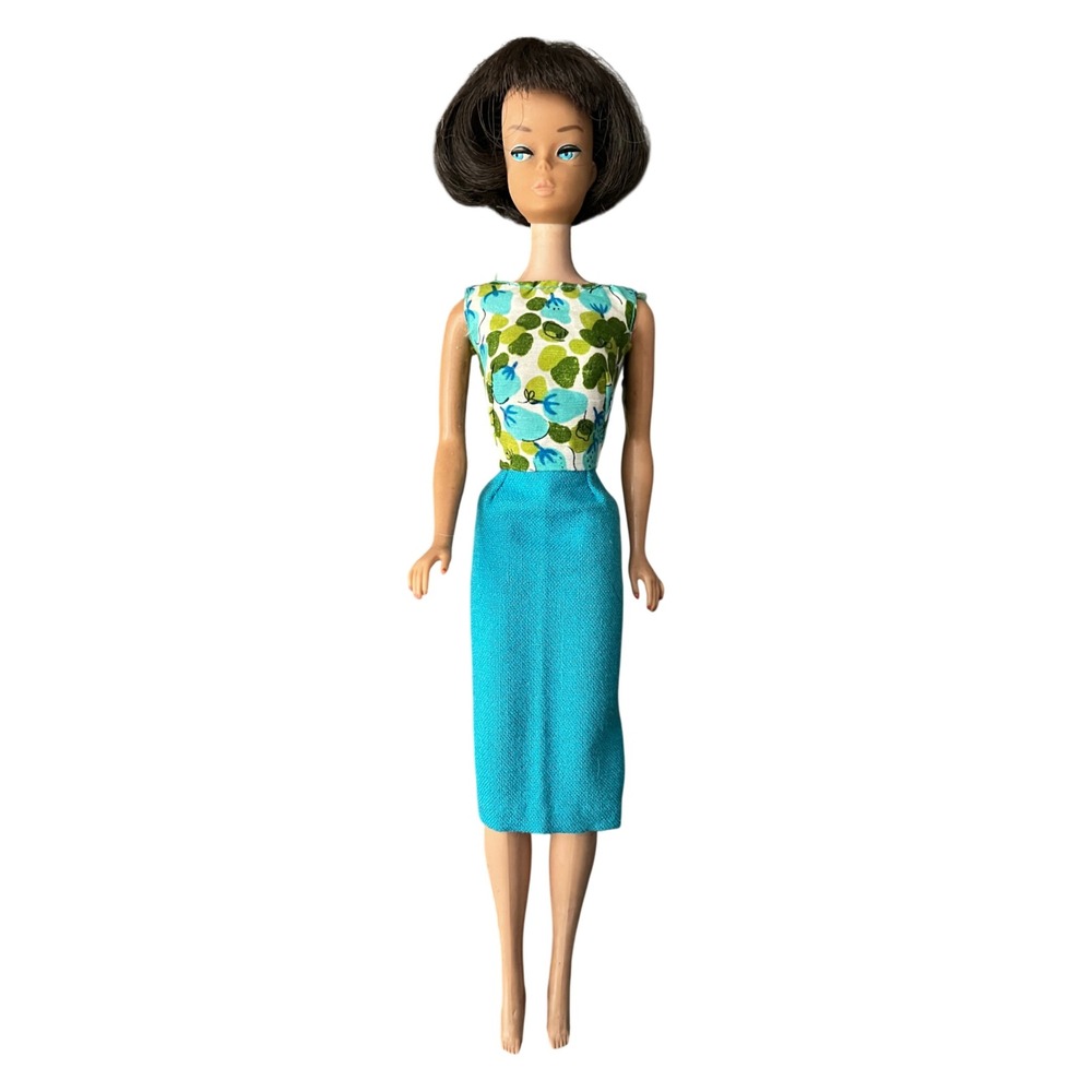 Vintage 1960s Vintage Barbie American Girl Brunette Doll Fashion Editor Dress